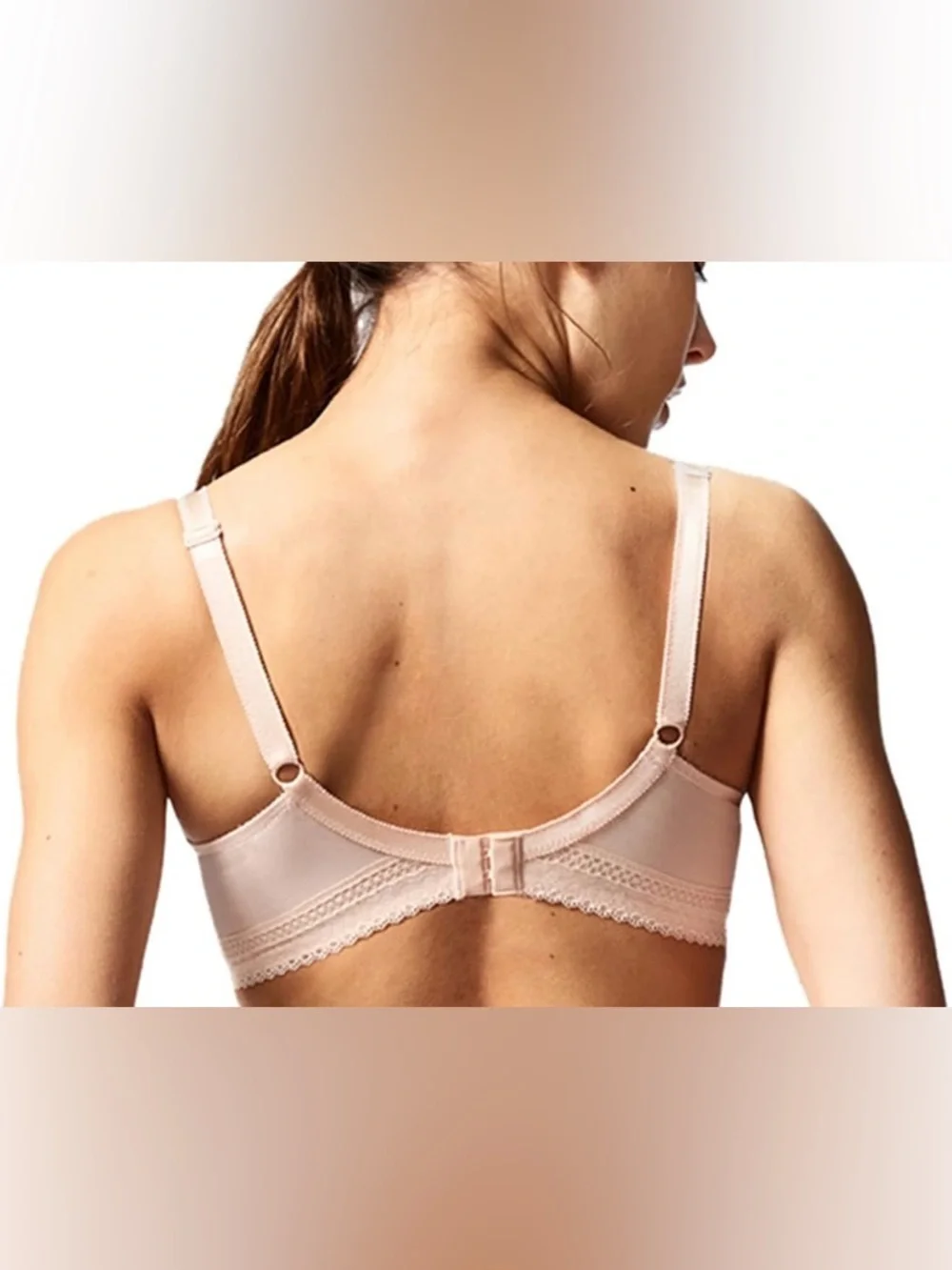 Chantelle Festivité Lace Plunge Bra Nude Blush 30 DDD